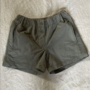 Green Cargo Shorts with Elastic Waistband